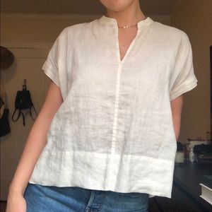 Everlane Linen Notch Neck Top
